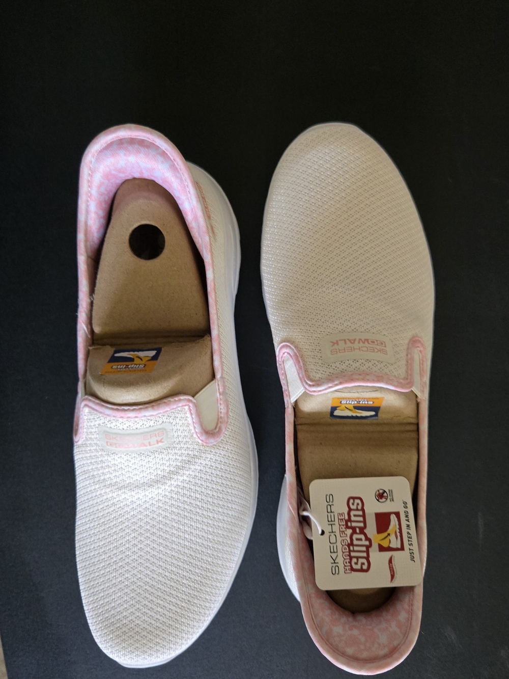 Skechers Women's Slip-On Athletic Shoes in White and Pink Size 9
